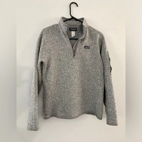 Patagonia Better Sweater Quarter Zip Pullover Fleece Jacket Gray Size S M - Picture 1 of 6